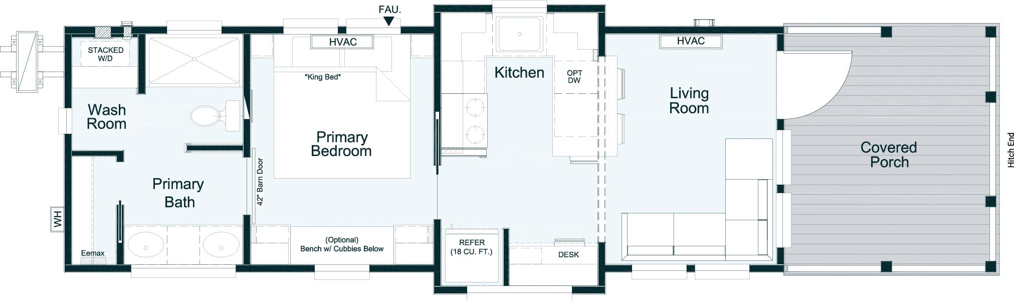 Optional LayoutBuilt-in Desk in Kitchen