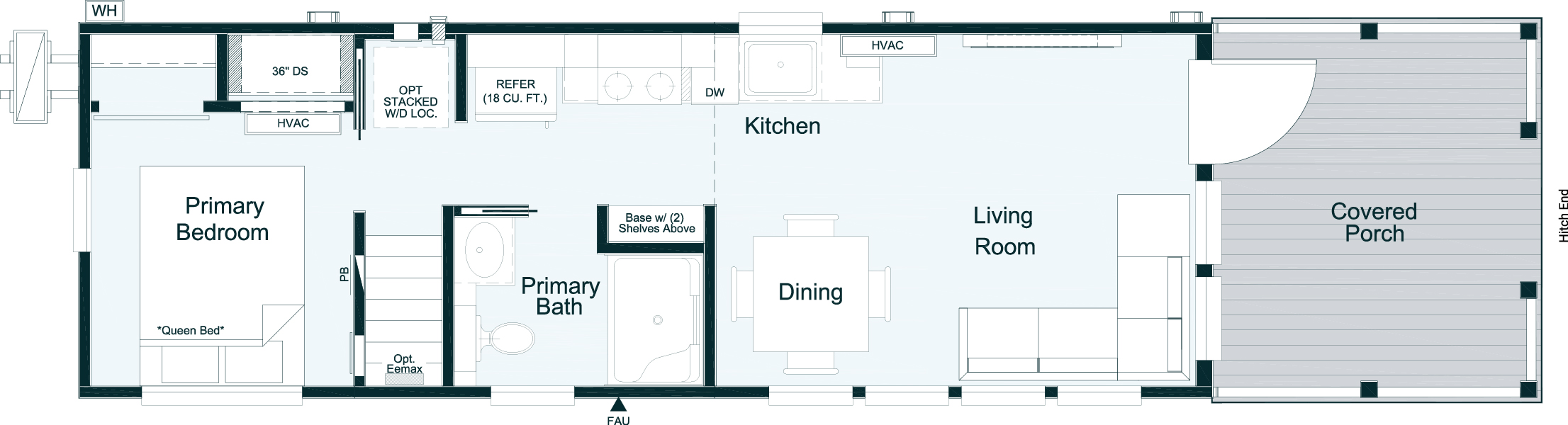 Standard Layout(Window in Bedroom / Front Single Door & Two Windows)