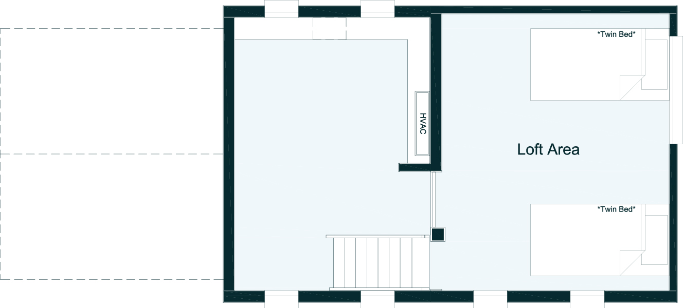 Loft(Fits 2 Twin Beds)