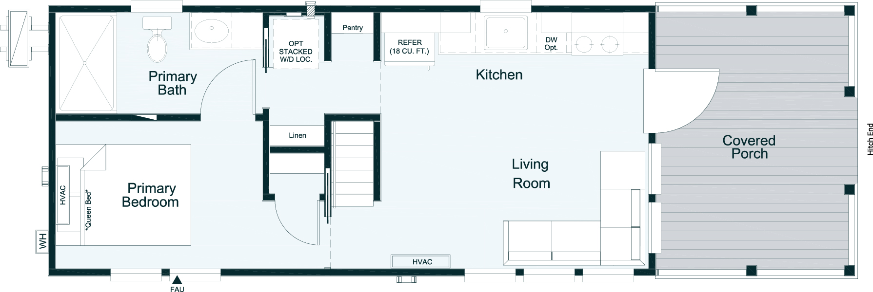 Standard LayoutIncludes Pantry, Linen Cubby, and Storage Closet